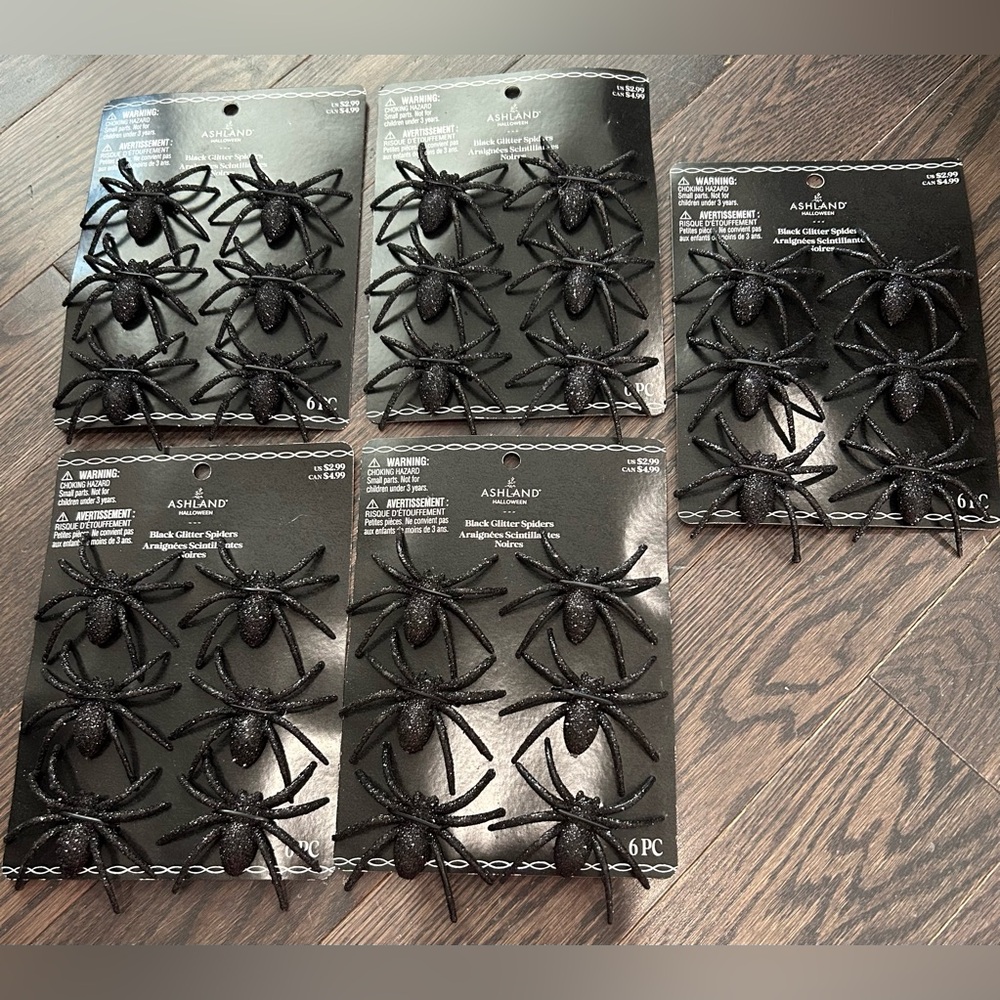 Ashland Black Sparkle Spider Set NWT